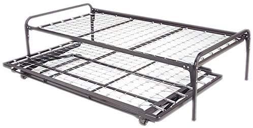 Metal Day Bed (Daybed) Frame & Pop up 33" Trundle with Great Firm Mattresses Included Package Deal!