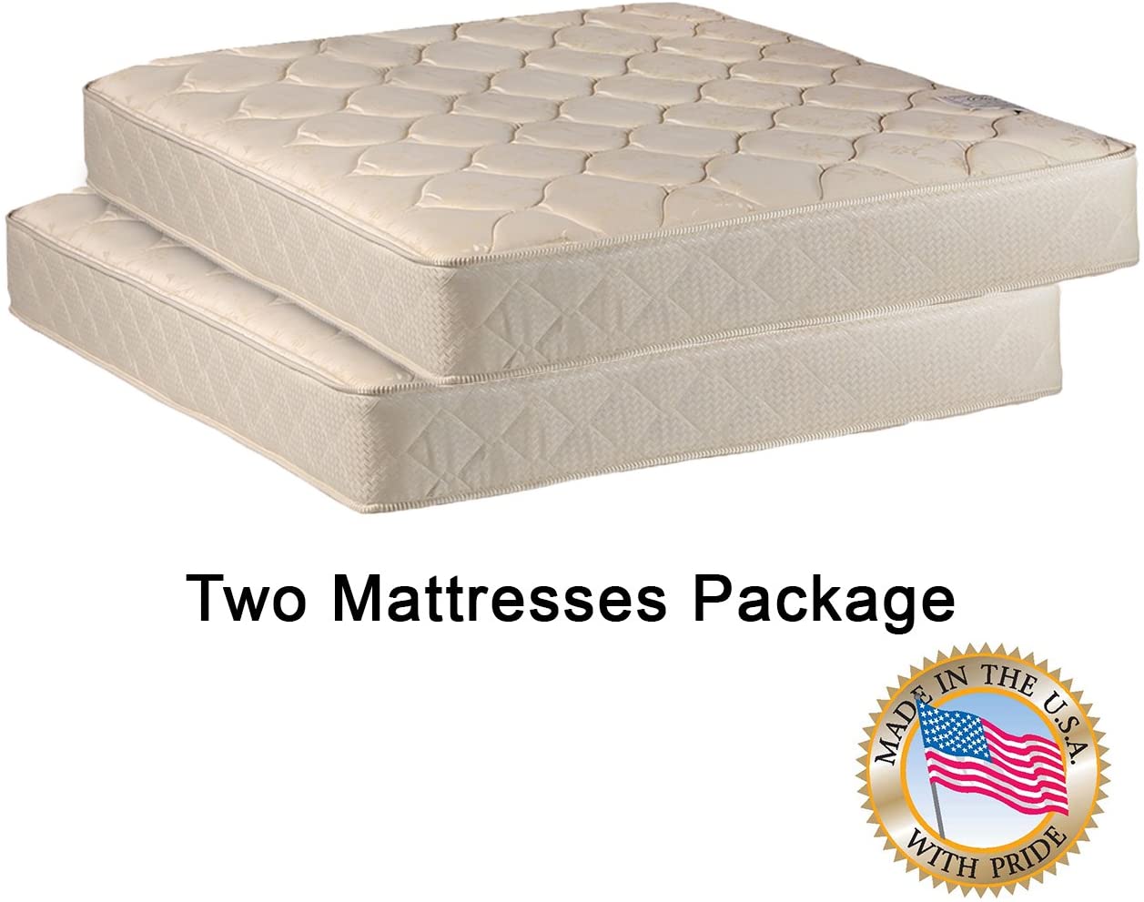Metal Day Bed (Daybed) Frame & Pop up 33" Trundle with Great Firm Mattresses Included Package Deal!