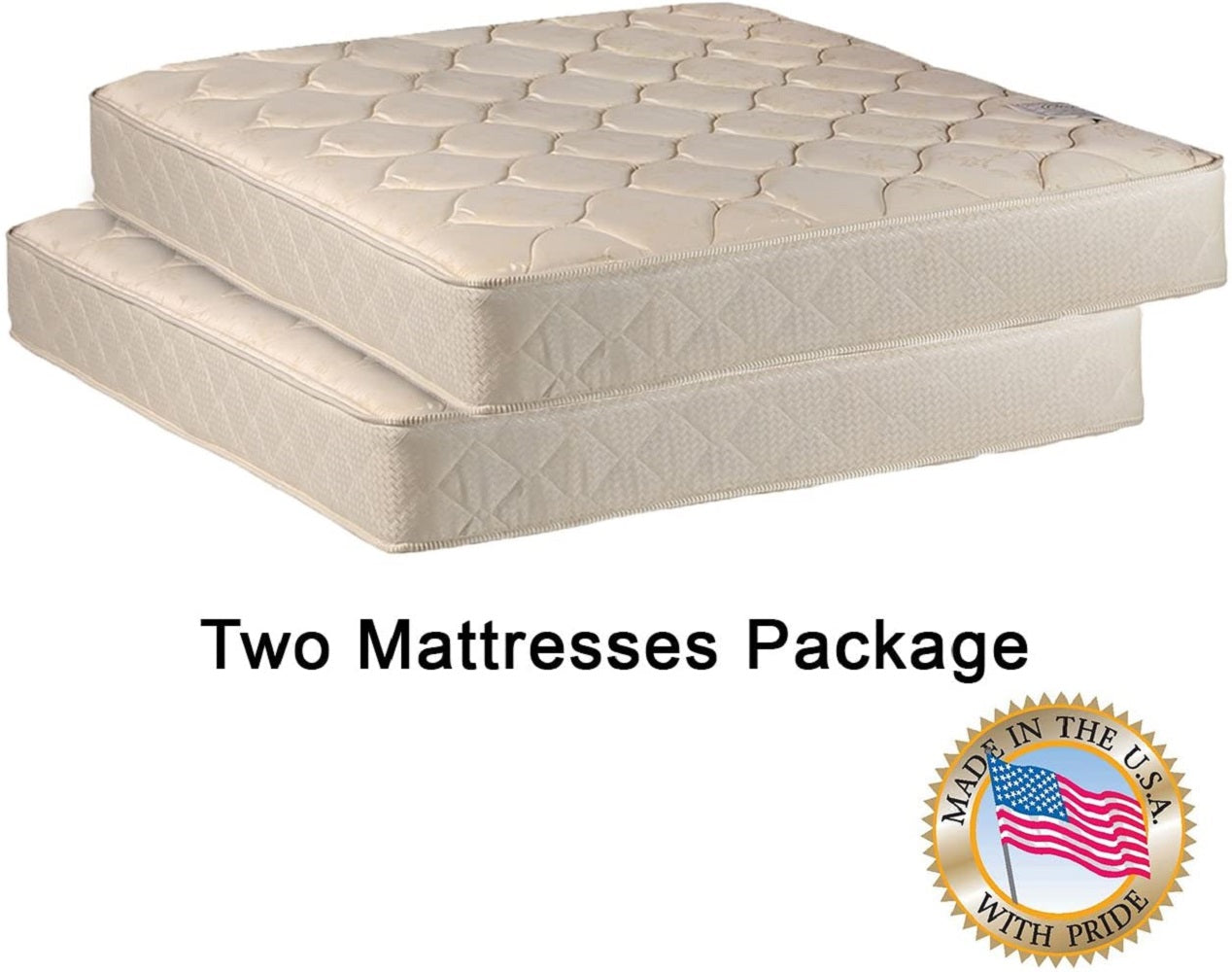 Twin Size Metal Day Bed (Daybed) Frame & Pop up Trundle with Upgraded Quality Mattresses Included Package Deal!