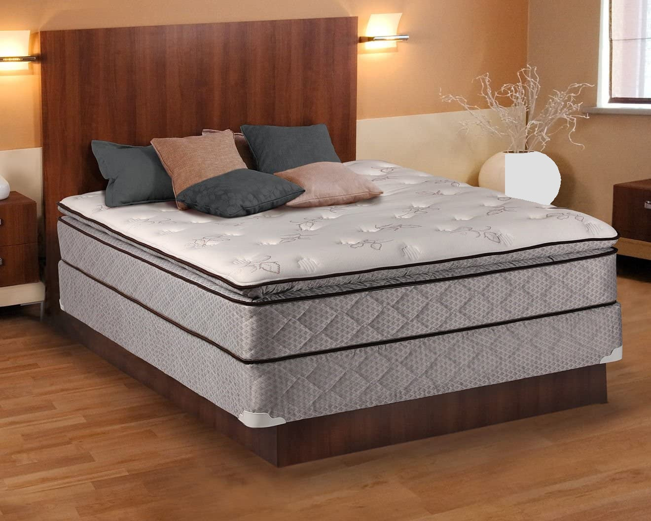 Dream Solutions USA Madison Gentle Plush Pillowtop Twin Size Mattress Set