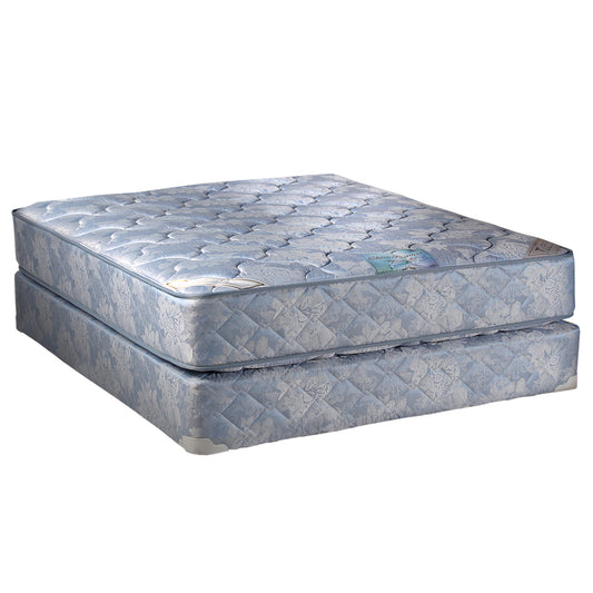 Chiro Premier Orthopedic Gentle Firm (Blue Color) Twin Size Mattress and Box Spring Set - Fully Assembled, Good for Your Back, Long Lasting and 2 Sided