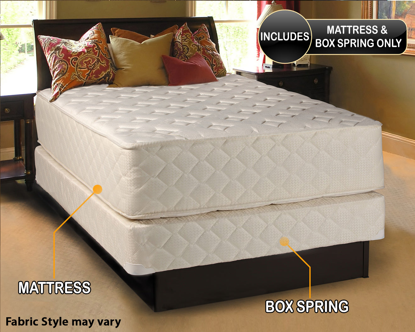 Highlight Luxury Firm Twin Size Mattress & Box Spring Set