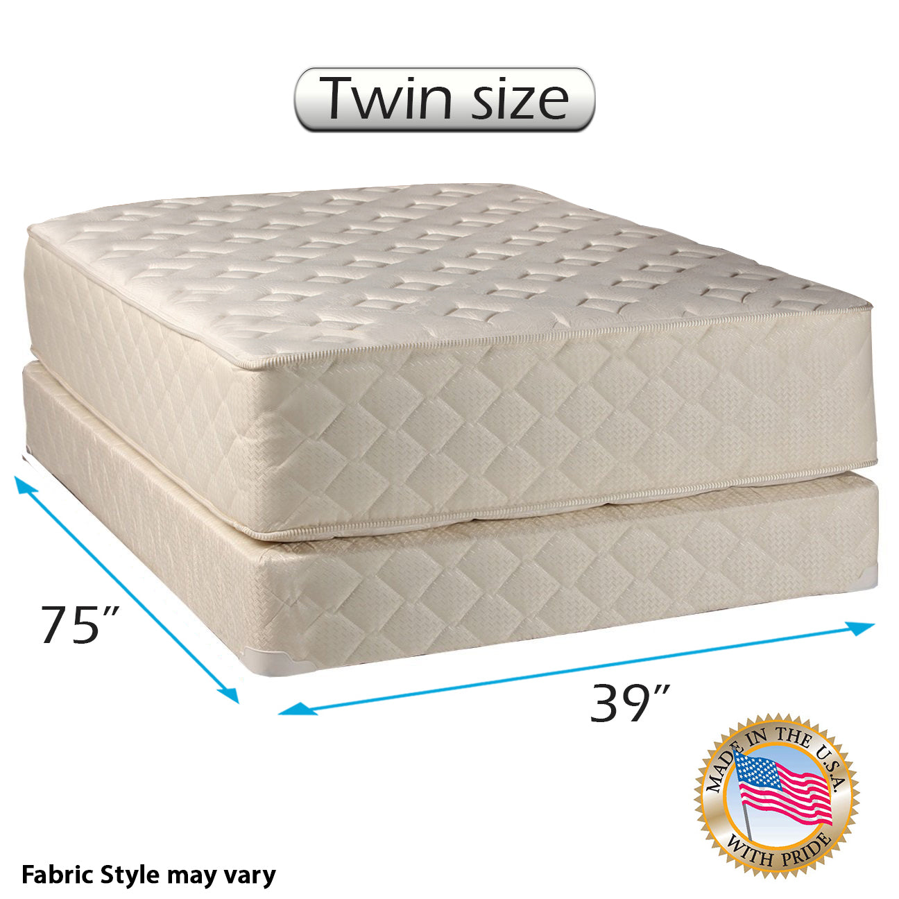 Highlight Luxury Firm Twin Size Mattress & Box Spring Set