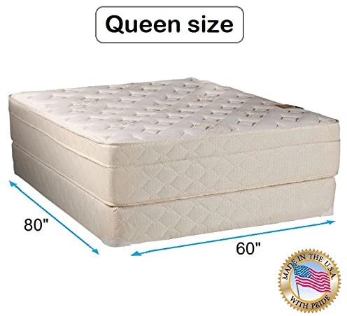 Beverly Hills Firm Foam Encased Eurotop (Pillow Top) Queen Size Mattress and Box Spring Set