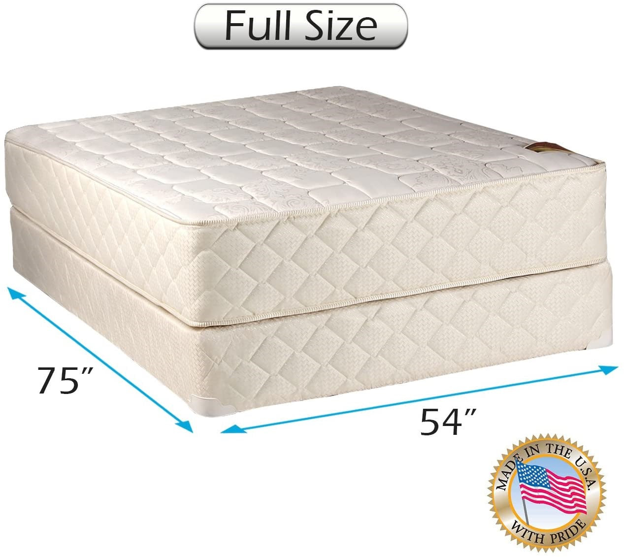 Grandeur Deluxe Gentle Firm Full Mattress and Box Spring Set