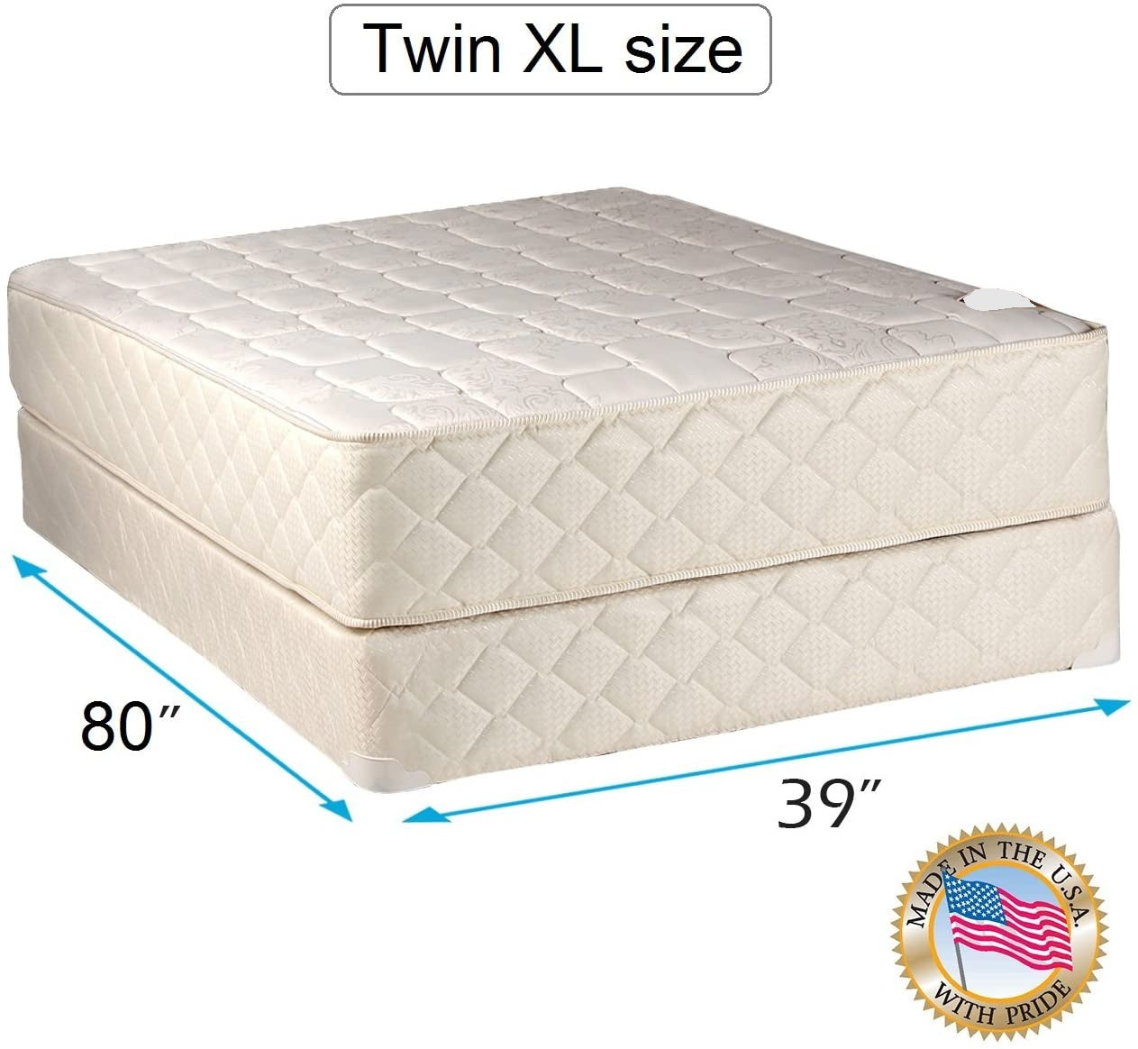 Grandeur Deluxe Twin XL 2-Sided Mattress and Box Spring Set