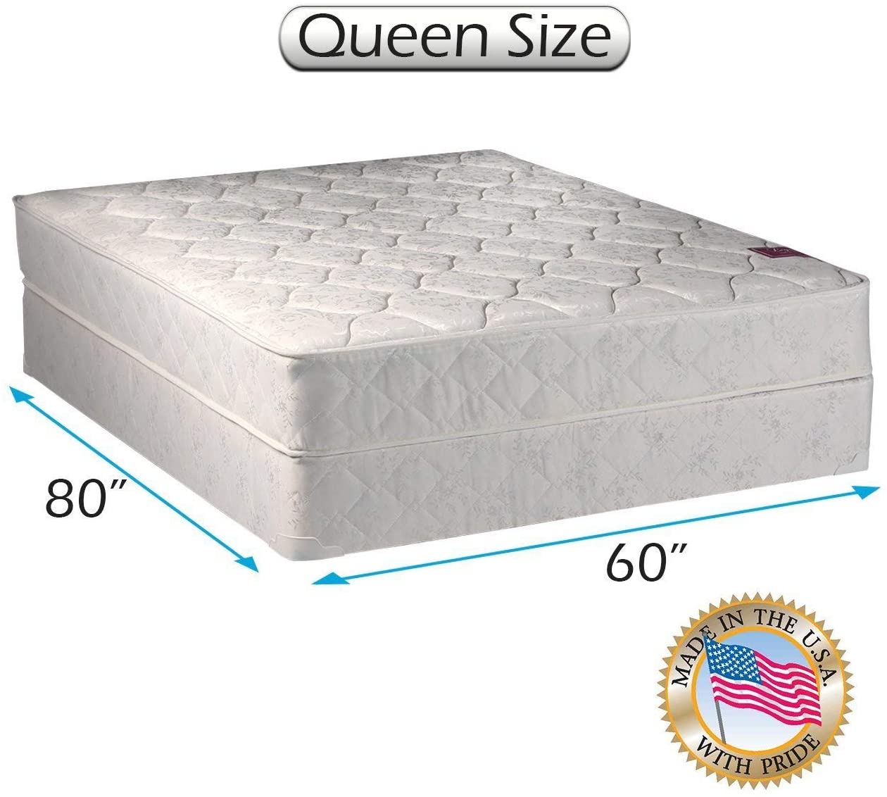 Legacy Queen Size Mattress and Box Spring Set - One Sided