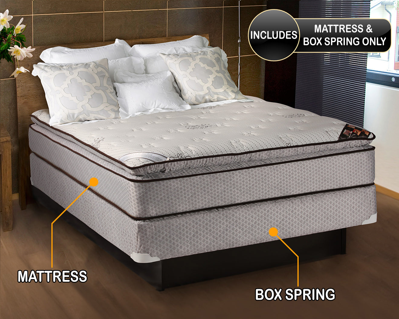 Pillow top mattress with box spring best sale