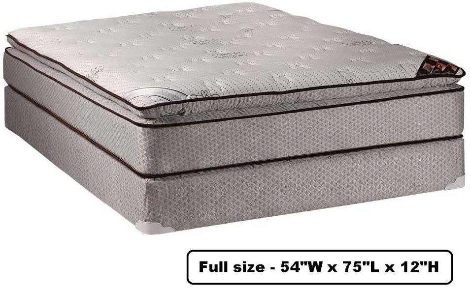 Spinal Plush Full Size PillowTop (Eurotop) Mattress and Box Spring Set