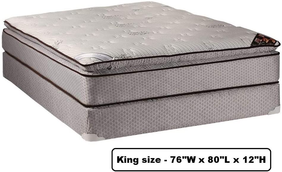 Spinal Plush King Size PillowTop (Eurotop) Mattress and Box Spring Set